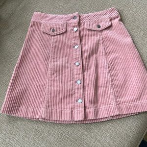 Divided pink corduroy skirt size 4
